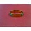 Bracelet Hermès Clic Clac Vintage imprimé fond vert