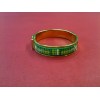 Bracelet Hermès Clic Clac Vintage imprimé fond vert