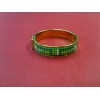 Bracelet Hermès Clic Clac Vintage imprimé fond vert