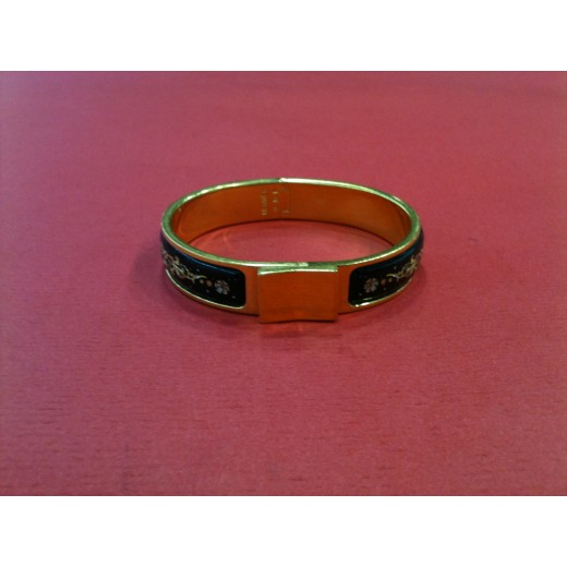 Bracelet Hermès Clic  Clac Vintage imprimé fond noir