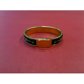 Bracelet Hermès Clic  Clac Vintage imprimé fond noir