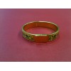 Bracelet Hermès Clic  Clac Vintage imprimé fond jaune