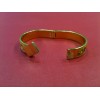 Bracelet Hermès Clic  Clac Vintage imprimé fond jaune