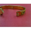 Bracelet Hermès Clic  Clac Vintage imprimé fond jaune