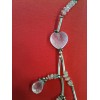 Collier en argent et quartz rose