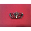 Broche ancienne en argent et roses de diamant