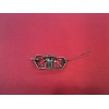 Broche ancienne en argent et roses de diamant