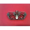 Broche ancienne en argent et roses de diamant