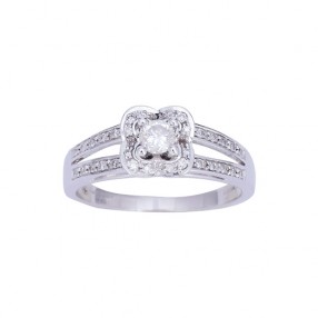 Bague Mauboussin Chance of Love en or blanc et diamants