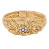 Bracelet ancien en or jaune 18 K et diamants