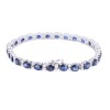 Bracelet ligne en or blanc saphir et diamants