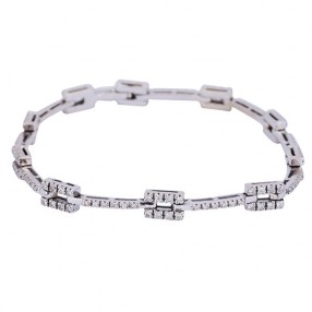 Bracelet en or blanc et diamants