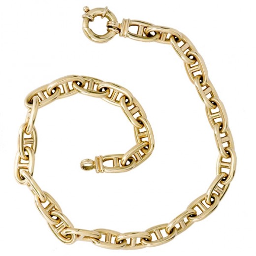 DESIGN - Collier chaîne à gros maillons ronds - Doré