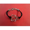 Bracelet Montblanc en argent sur cordon noir