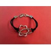 Bracelet Montblanc en argent sur cordon noir