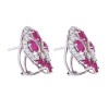 Boucles d'oreilles Rubis et diamants