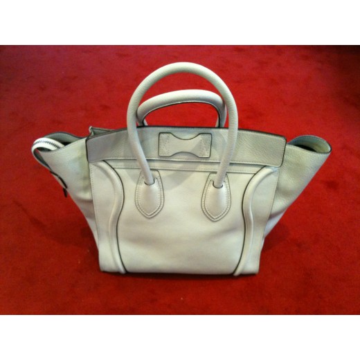 Sac TOD'S En Cuir Grainé Blanc Cassé - Occasion Excellent état - Style Seau Avec Cordon Coulissant