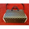 Sac Louis Vuitton Normandy en toile damier ébène et cuir magnolia