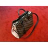 Sac Louis Vuitton Normandy en toile damier ébène et cuir magnolia