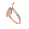 Bague ancienne serpent or jaune 18 K et diamants