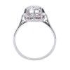Solitaire ancien en or blanc 18 K et diamants