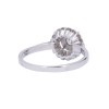 Solitaire ancien en or blanc 18 K et diamants