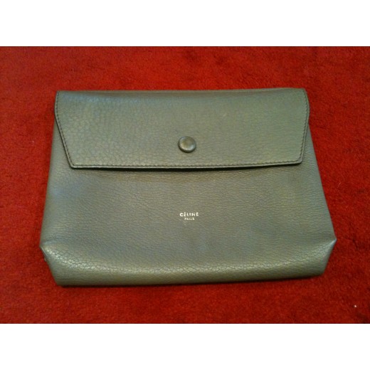 Sac Céline Hand Tie Bag medium en cuir grainé taupe