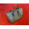 Sac Céline Hand Tie Bag medium en cuir grainé taupe