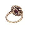 Bague marguerite  Rubis entourage Diamants