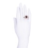 Bague marguerite  Rubis entourage Diamants