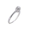 bague solitaire en or blanc 18 K et diamant