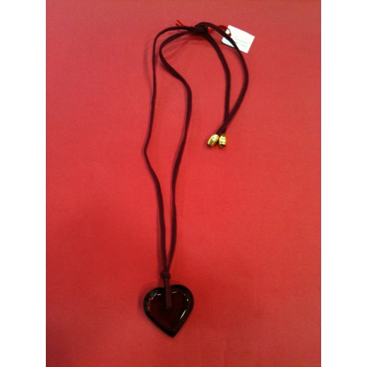 Pendentif Baccarat Coeur en cristal rouge