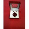 Pendentif Baccarat Coeur en cristal rouge