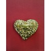 Broche Christian Lacroix Coeur en métal doré