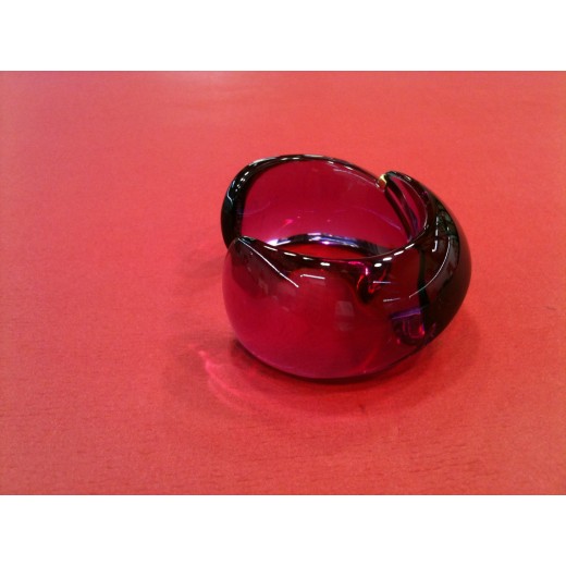 Bracelet Baccarat en cristal rose foncé et or