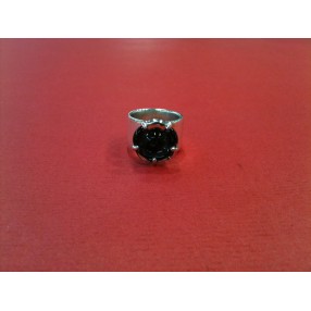 Bague Baccarat en cristal et argent