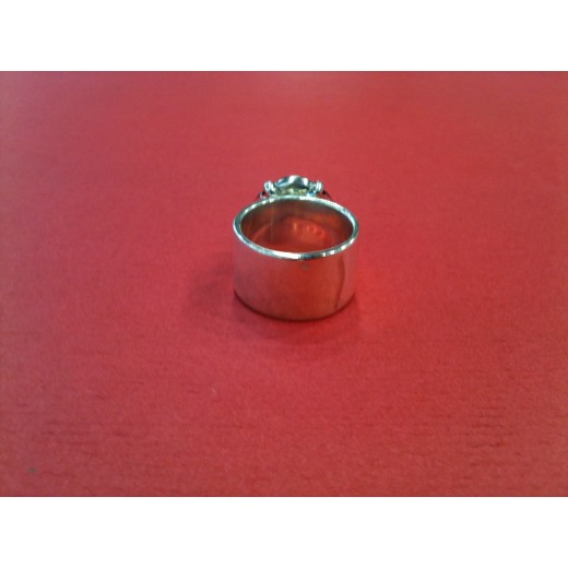 Bague Baccarat en cristal et argent
