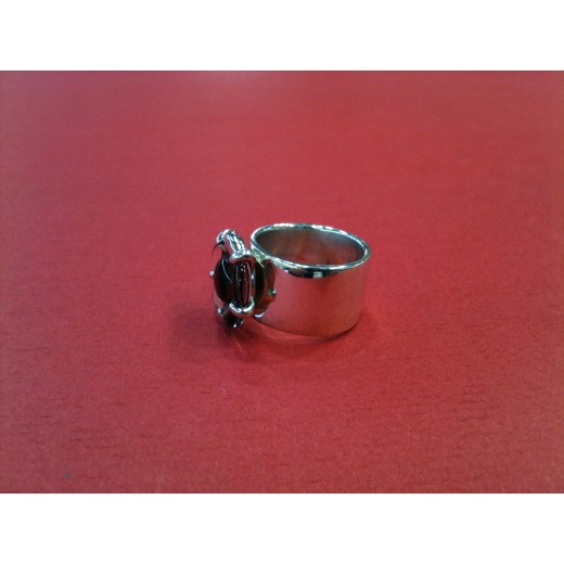 Bague Baccarat en cristal et argent