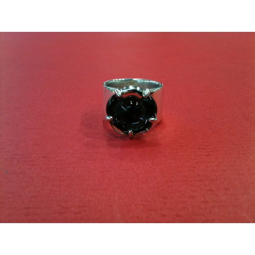 Bague Baccarat en cristal et argent