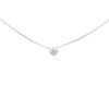 Collier en or blanc et solitaire diamant  Arthus Bertrand