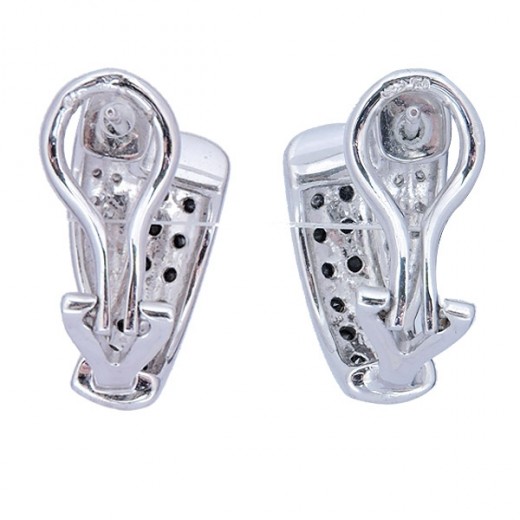 Boucles d'oreilles en or blanc 18 K