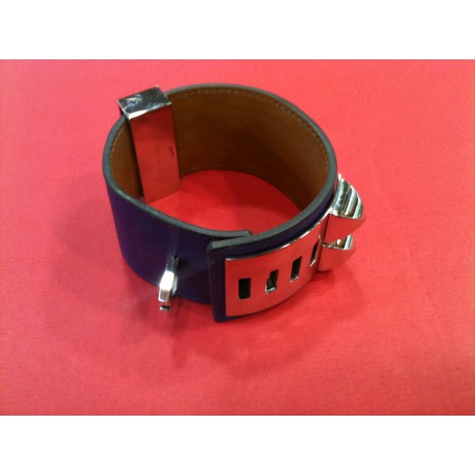 Bracelet Hermès Collier de chien en cuir violet