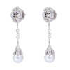 Boucles d'oreilles en or blanc perles et diamants