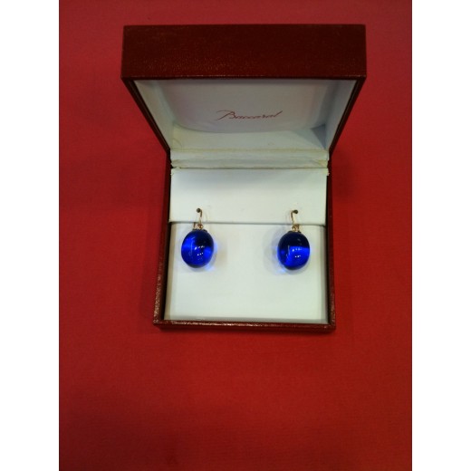 Boucles d'oreilles Baccarat en or et cristal