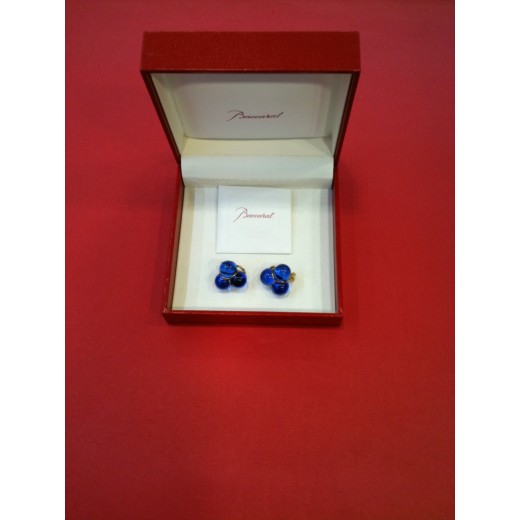 Boucles d'oreilles Baccarat en or et cristal