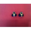 Boucles d'oreilles Baccarat en or et cristal