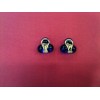 Boucles d'oreilles Baccarat en or et cristal