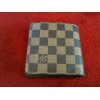 Portefeuille Louis Vuitton Marco en toile damier ébène