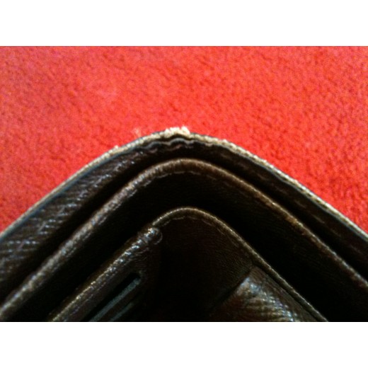 Portefeuille Louis Vuitton Marco en toile damier ébène