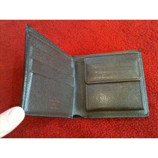 Portefeuille Louis Vuitton Marco en toile damier ébène
